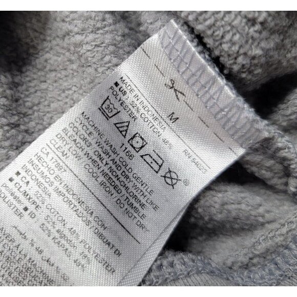 Old Navy Half Zip Oversized Gray Pullover Drawstring Hem Size M - Picture 12 of 12